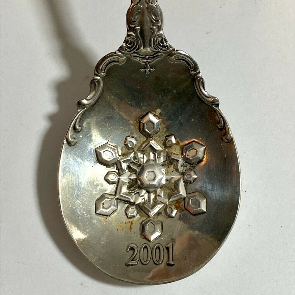 Gorham 2001 Sterling Silver Spoon Snowflake Serving Chantilly Holiday 44.5g
